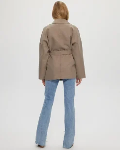 Loro Piana Cashmere & Wool Belted Jacket