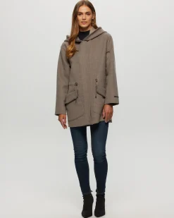 Loro Piana Cashmere & Wool Parka With Merino Shearling Lamb Hood Trim