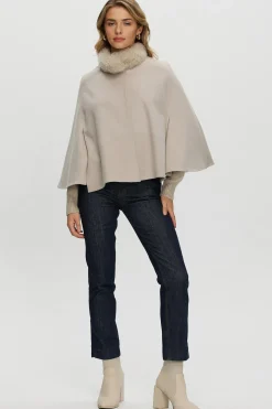Loro Piana Cashmere Cape With Select Cashmere Goat Collar