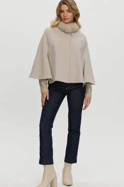 Loro Piana Cashmere Cape With Select Cashmere Goat Collar
