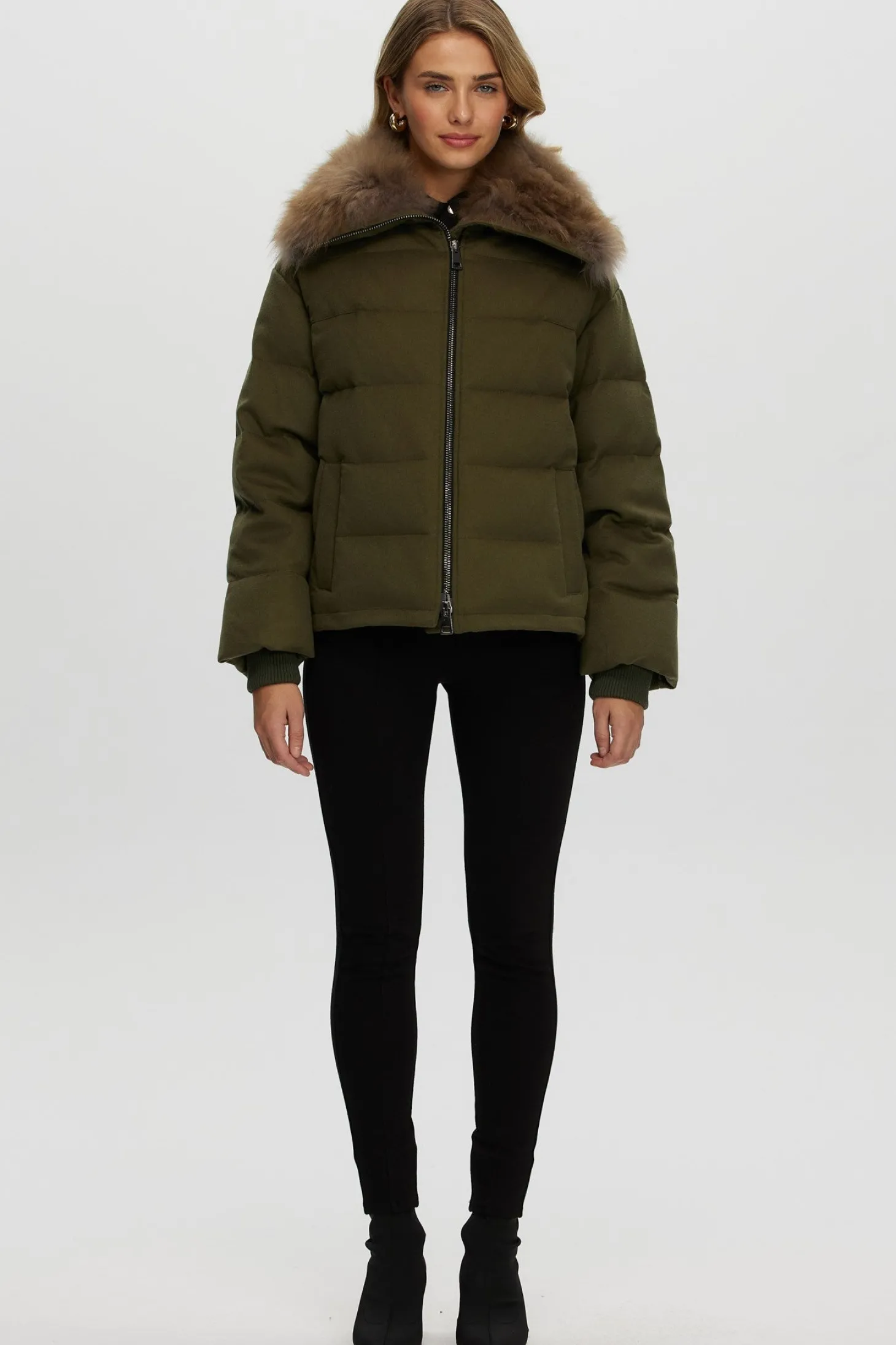 Loro Piana Cashmere Down Jacket With Select Cashmere Goat Collar