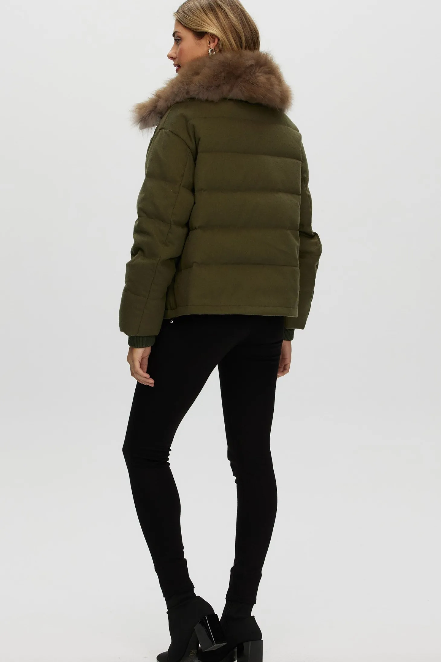 Loro Piana Cashmere Down Jacket With Select Cashmere Goat Collar