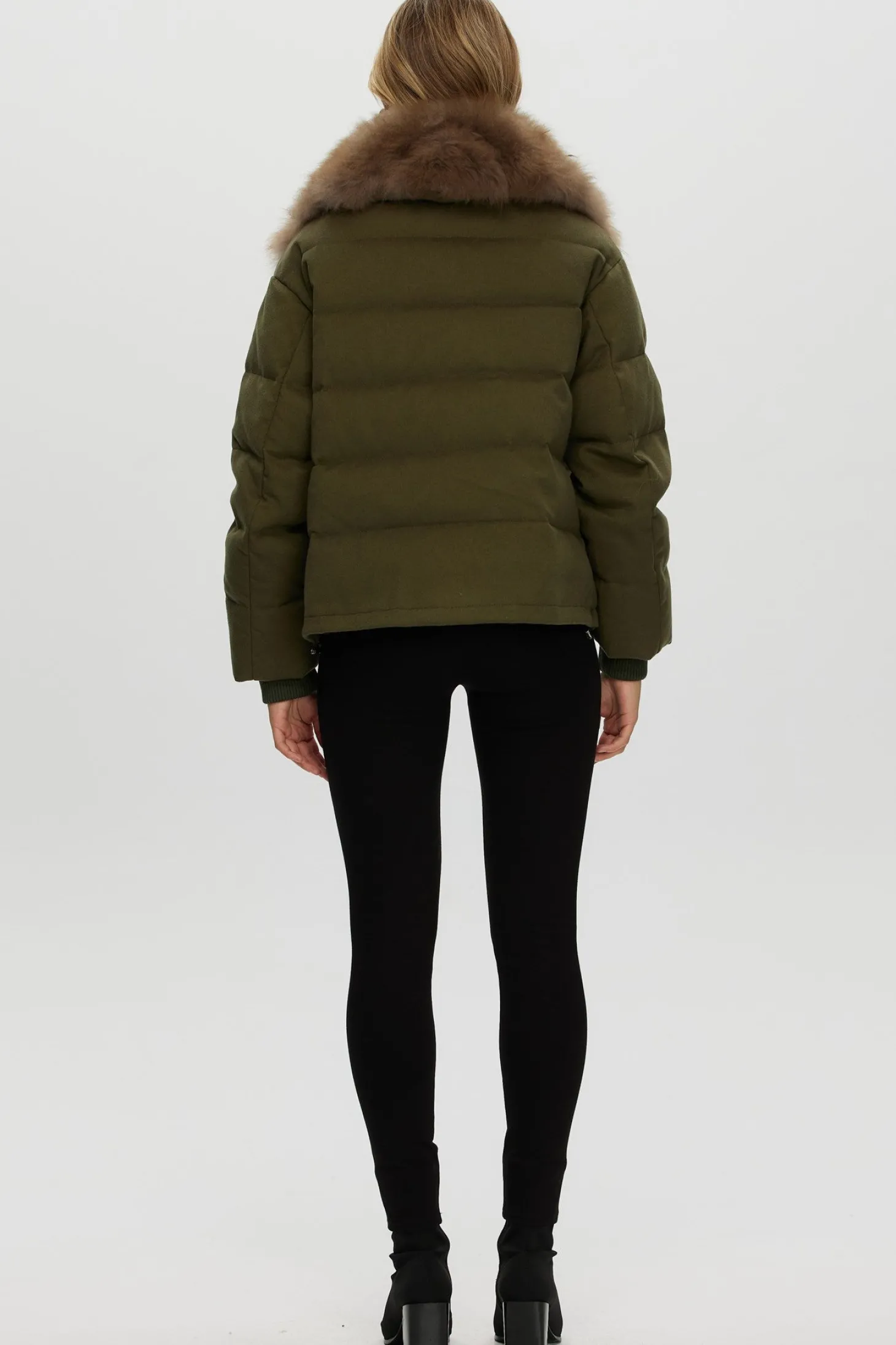 Loro Piana Cashmere Down Jacket With Select Cashmere Goat Collar