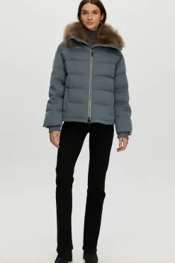 Loro Piana Cashmere Down Jacket With Select Cashmere Goat Collar