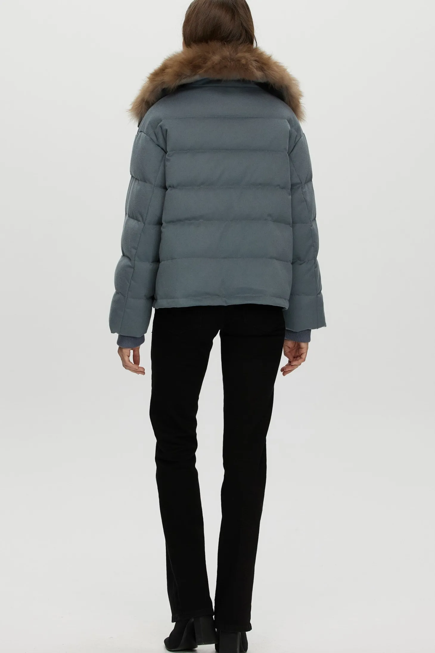 Loro Piana Cashmere Down Jacket With Select Cashmere Goat Collar