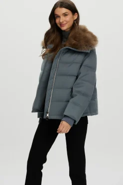 Loro Piana Cashmere Down Jacket With Select Cashmere Goat Collar