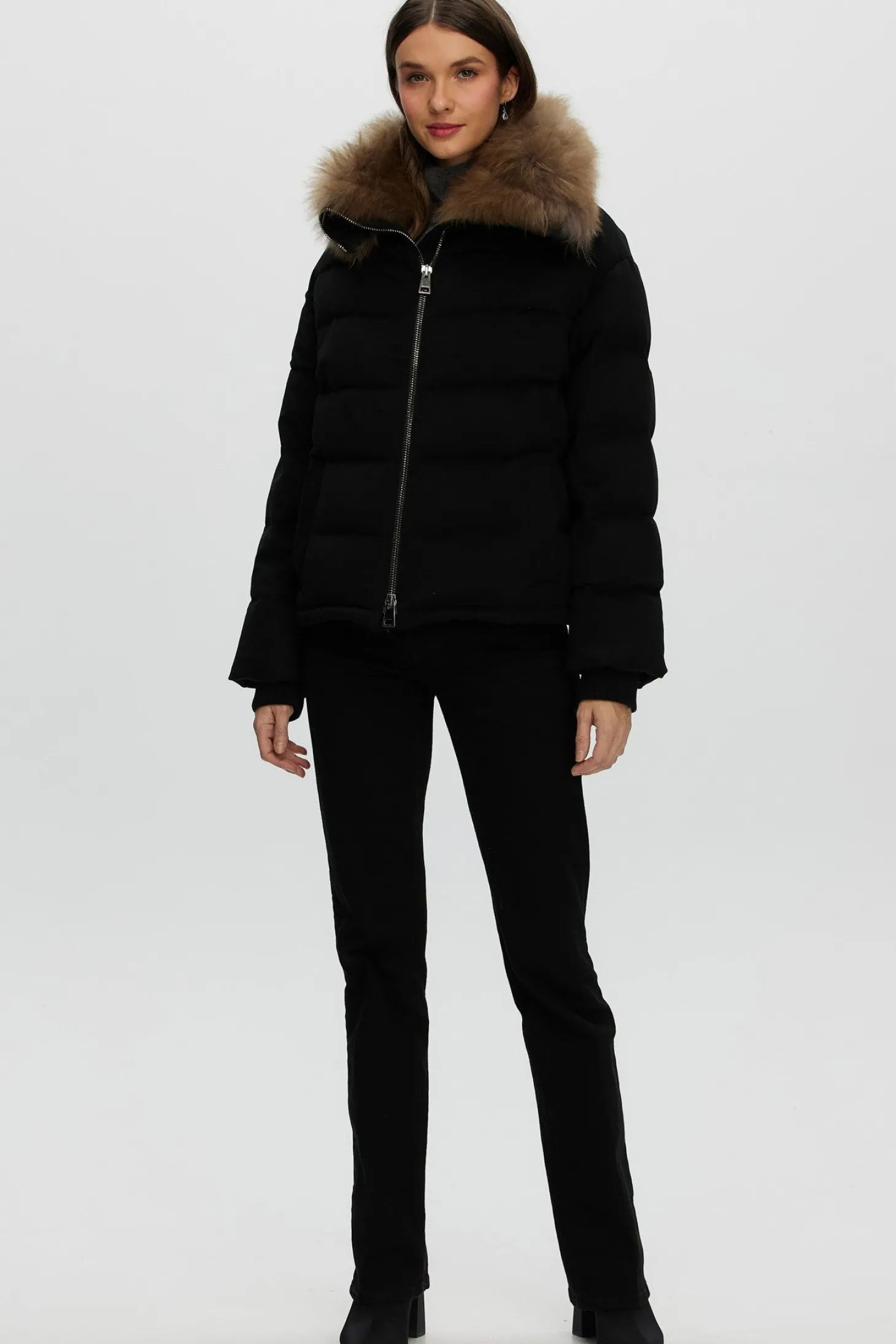 Loro Piana Cashmere Down Jacket With Select Cashmere Goat Collar