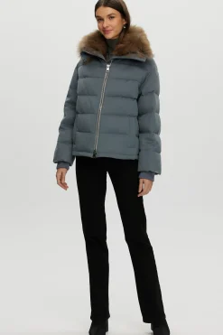 Loro Piana Cashmere Down Jacket With Select Cashmere Goat Collar