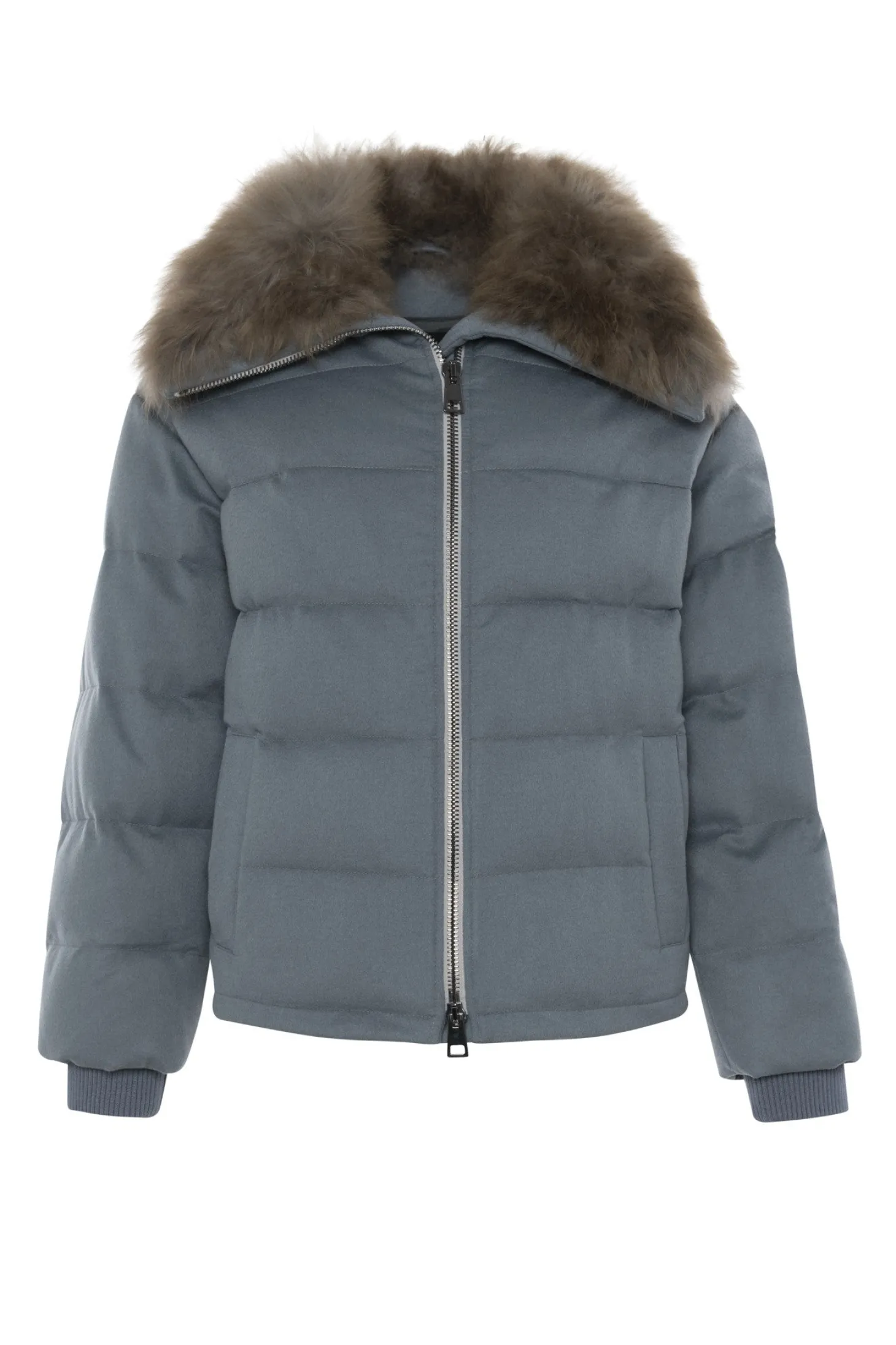 Loro Piana Cashmere Down Jacket With Select Cashmere Goat Collar