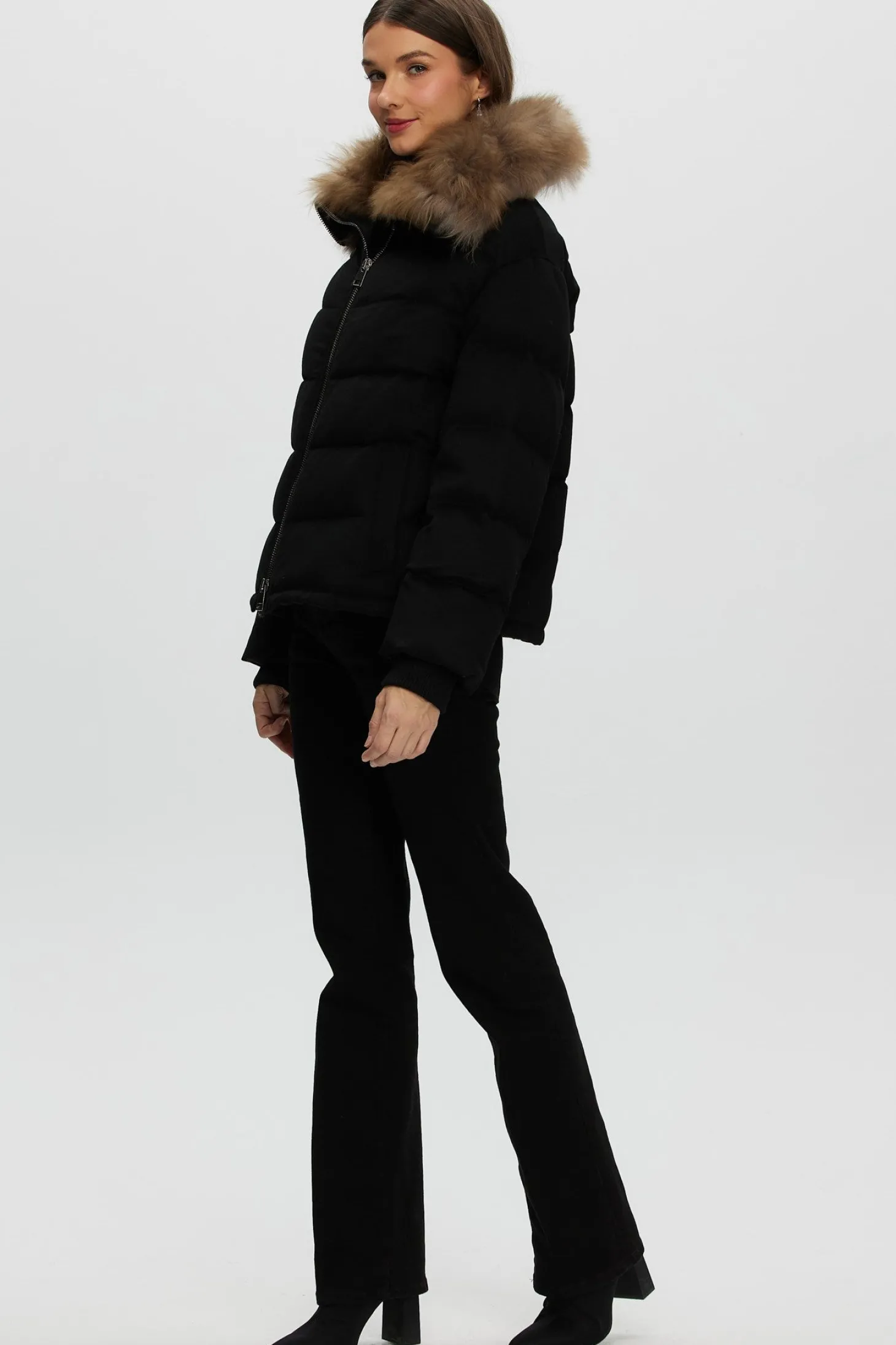 Loro Piana Cashmere Down Jacket With Select Cashmere Goat Collar