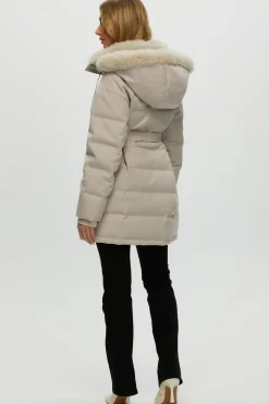 Loro Piana Cashmere Quilted Down Parka With Select Cashmere Goat Collar And Hood Trim