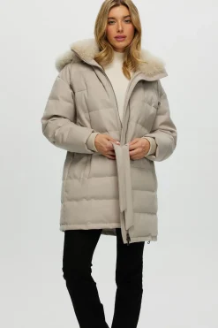 Loro Piana Cashmere Quilted Down Parka With Select Cashmere Goat Collar And Hood Trim