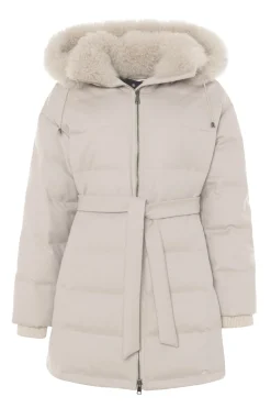 Loro Piana Cashmere Quilted Down Parka With Select Cashmere Goat Collar And Hood Trim