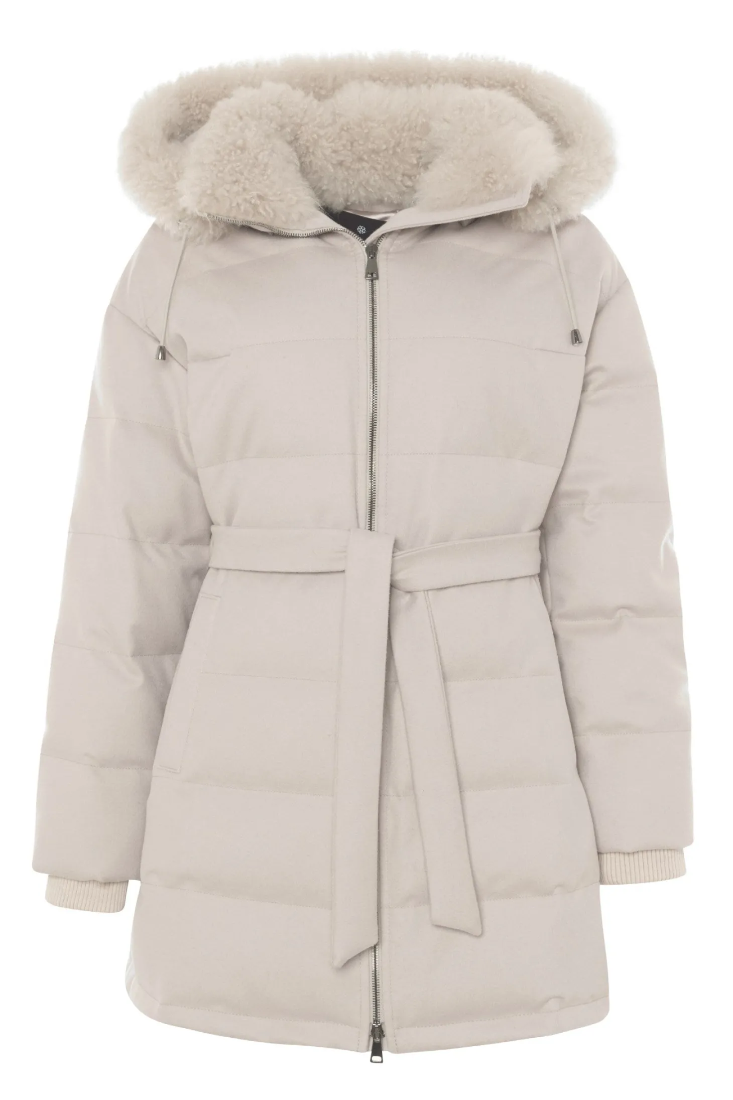 Loro Piana Cashmere Quilted Down Parka With Select Cashmere Goat Collar And Hood Trim