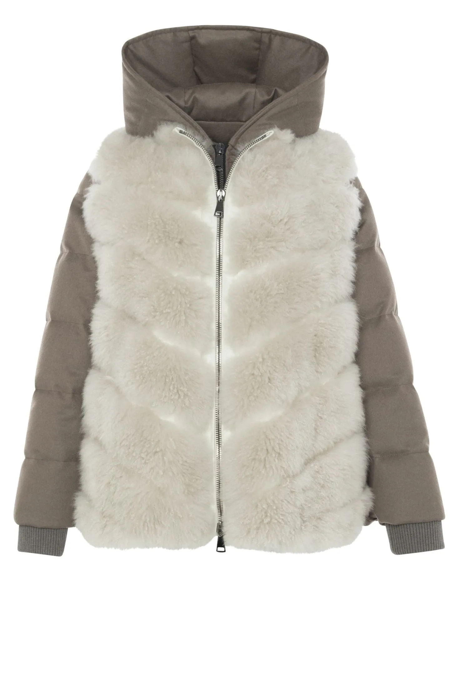 Loro Piana Cashmere Quilted Down Parka With Detachable Select Cashmere Goat Vest (2 Pcs)