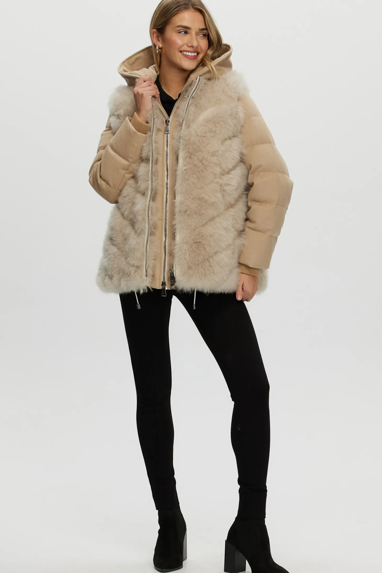 Loro Piana Cashmere Quilted Down Parka With Detachable Select Cashmere Goat Vest (2 Pcs)