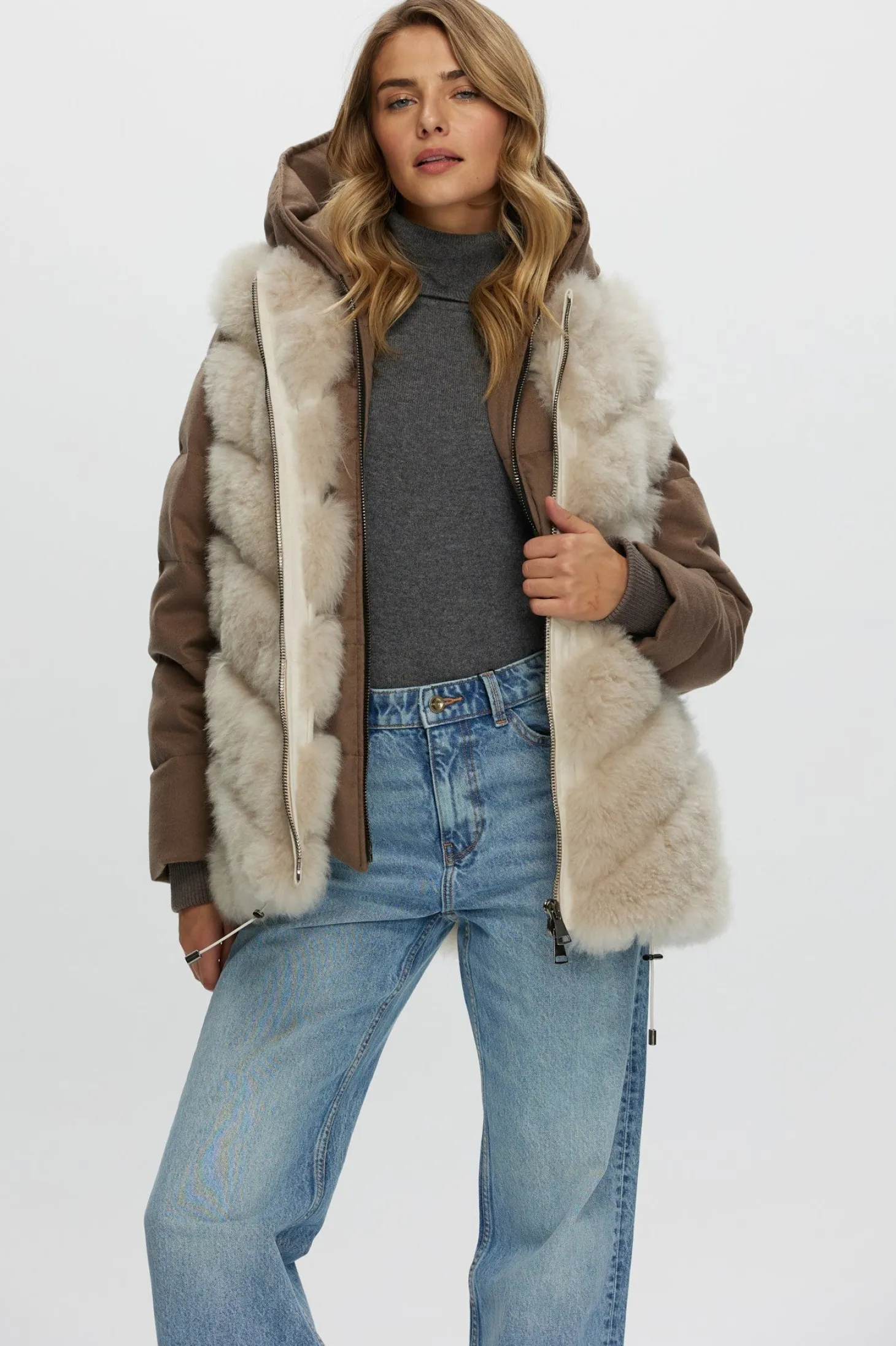 Loro Piana Cashmere Quilted Down Parka With Detachable Select Cashmere Goat Vest (2 Pcs)