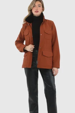 Loro Piana Storm System Lined Jacket With Detachable Select Shearling Lamb Collar, Concealed Hood