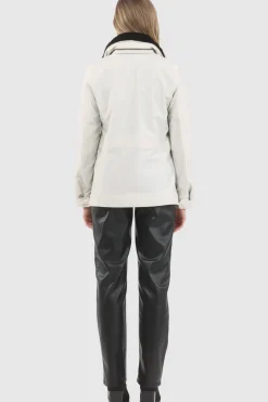 Loro Piana Storm System Lined Jacket With Detachable Select Shearling Lamb Collar, Concealed Hood