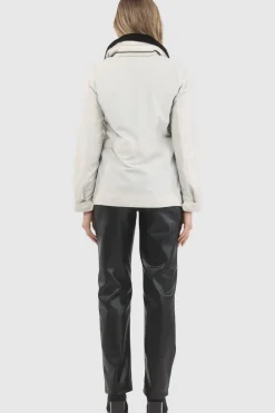 Loro Piana Storm System Lined Jacket With Detachable Select Shearling Lamb Collar, Concealed Hood