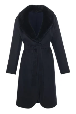 Loro Piana Wool Stroller With Detachable Select Shearling Lamb Collar