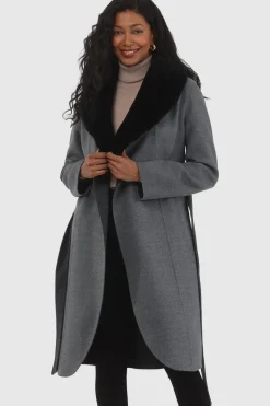 Loro Piana Wool Stroller With Detachable Select Shearling Lamb Collar