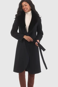 Loro Piana Wool Stroller With Detachable Select Shearling Lamb Collar