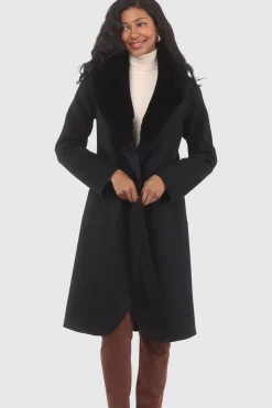 Loro Piana Wool Stroller With Detachable Select Shearling Lamb Collar