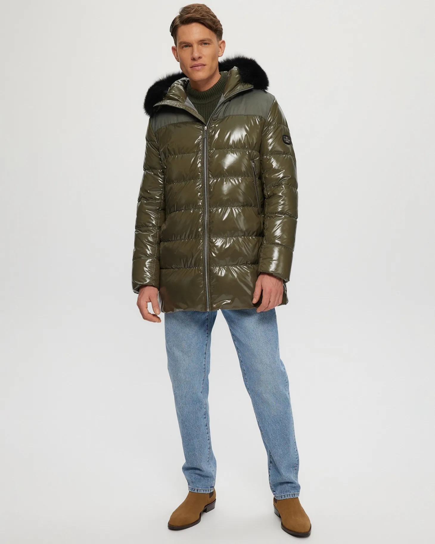 Men's Après-Ski Parka With Detachable Toscana Shearling Lamb Hood Trim