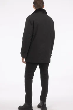 Men's Coat With Detachable Select Shearling Lamb Lining And Collar