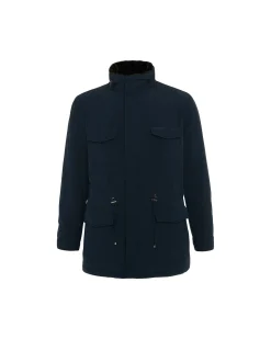Men's Fabric Jacket With Select Shearling Lamb Lining
