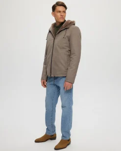 Men's Fabric Parka With Select Shearling Lamb Lining