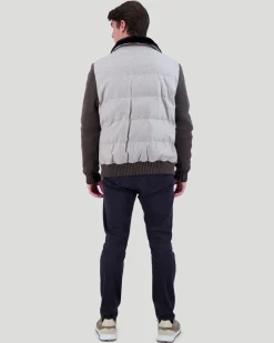 Men's Loro Piana Cashmere & Wool Jacket With Shearling Lamb Collar