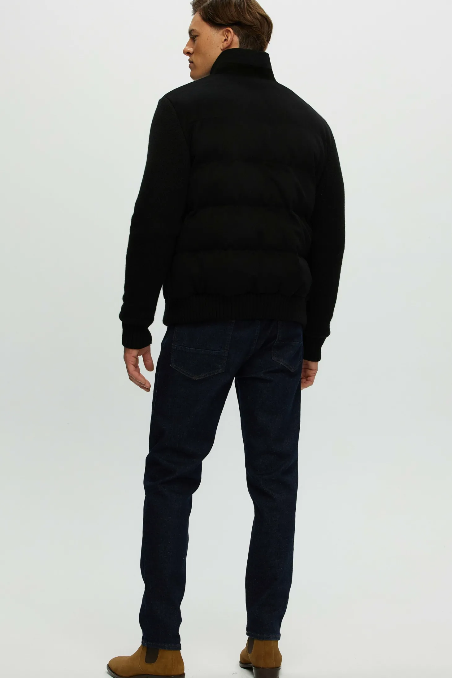 Men's Loro Piana Cashmere & Wool Jacket With Select Shearling Lamb Collar