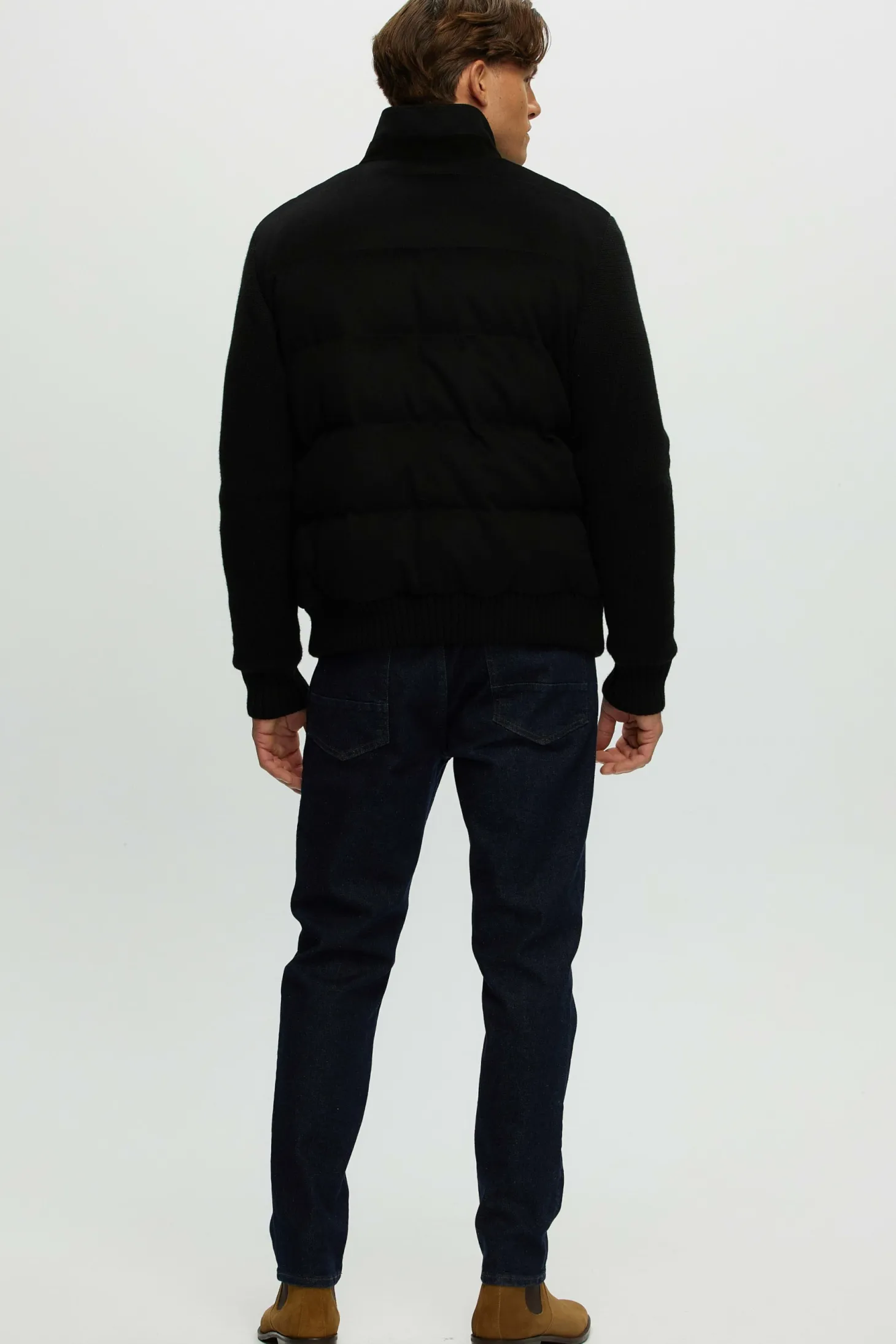 Men's Loro Piana Cashmere & Wool Jacket With Select Shearling Lamb Collar