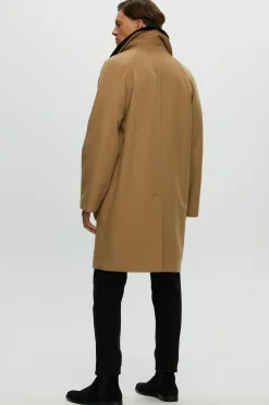 Men's Loro Piana Cashmere Short Coat With Detachable Select Shearling Lamb Collar