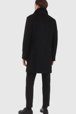 Men's Loro Piana Cashmere Short Coat With Detachable Select Shearling Lamb Collar