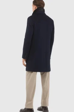 Men's Loro Piana Cashmere Short Coat With Detachable Select Shearling Lamb Collar
