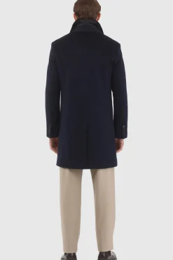 Men's Loro Piana Cashmere Short Coat With Detachable Select Shearling Lamb Collar
