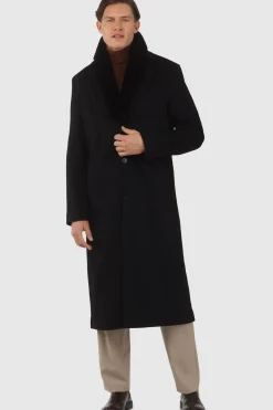 Men's Loro Piana Cashmere Coat With Detachable Select Shearling Lamb Collar