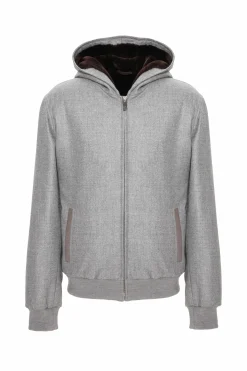 Men's Loro Piana Cashmere & Wool Jacket With Select Shearling Lamb Lining