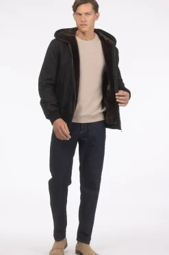 Men's Loro Piana Cashmere & Wool Jacket With Select Shearling Lamb Lining