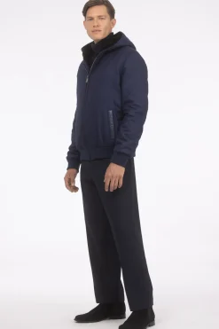 Men's Loro Piana Cashmere & Wool Jacket With Select Shearling Lamb Lining