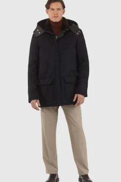 Men's Loro Piana Cashmere & Wool Parka With Select Shearling Lamb Lining