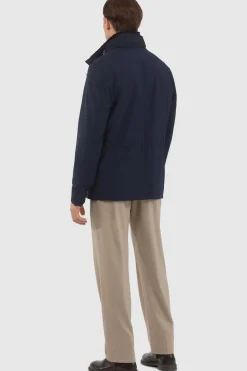 Men's Loro Piana Storm System Lined Jacket W/ Det. Shearling Lamb Collar, Concealed Hood