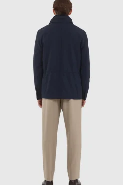 Men's Loro Piana Storm System Lined Jacket W/ Det. Shearling Lamb Collar, Concealed Hood