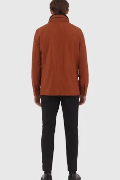 Men's Loro Piana Storm System Lined Jacket W/ Det. Shearling Lamb Collar, Concealed Hood