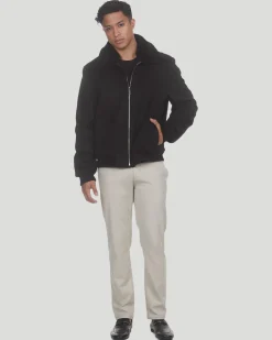 Men's Loro Piana Wool Jacket With Detachable Select Shearling Lamb Collar