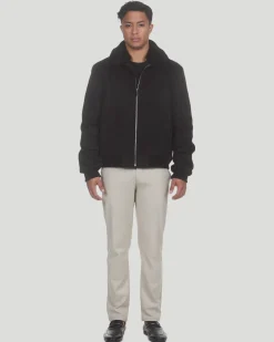 Men's Loro Piana Wool Jacket With Detachable Select Shearling Lamb Collar