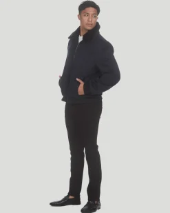 Men's Loro Piana Wool Jacket With Detachable Select Shearling Lamb Collar